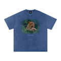 Big Cat Snow Washed Oversized Cotton T-Shirt
