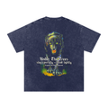 Panther Snow Washed Oversized Cotton T-Shirt