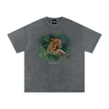 Big Cat Snow Washed Oversized Cotton T-Shirt