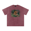 Big Cat Snow Washed Oversized Cotton T-Shirt