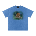 Big Cat Snow Washed Oversized Cotton T-Shirt