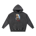 Born Wild Snow Wash Fleece Oversize Hoodie