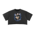 Now or Never Women's Snow Washed Raw Edge Crop Top