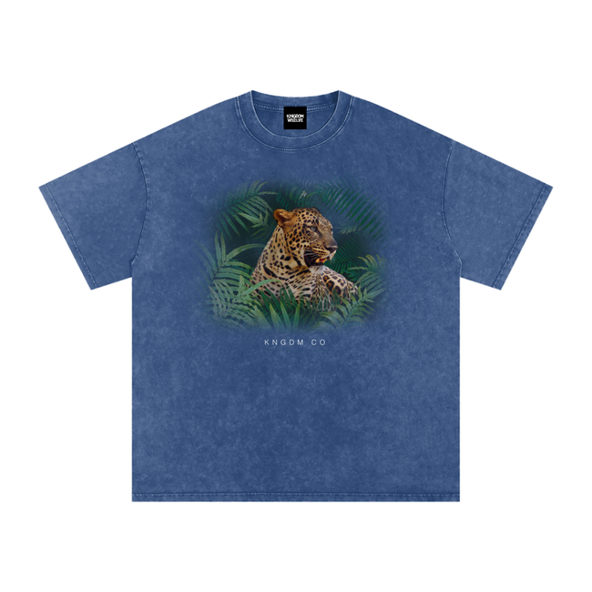 Big Cat Snow Washed Oversized Cotton T-Shirt