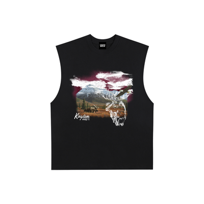 Manifest Destiny Raw Edge Cotton Tank Top