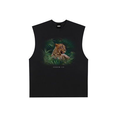 Big Cat Raw Edge Cotton Tank Top