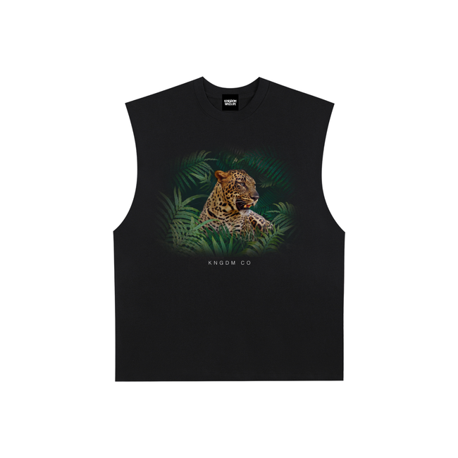 Big Cat Raw Edge Cotton Tank Top