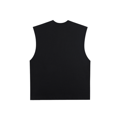 Big Cat Raw Edge Cotton Tank Top