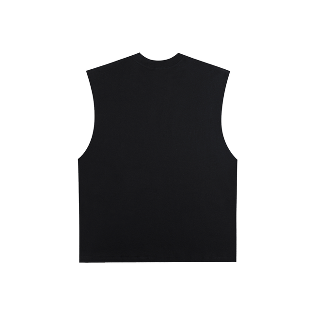 Big Cat Raw Edge Cotton Tank Top