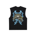 Struck by Lightning Raw Edge Cotton Tank Top
