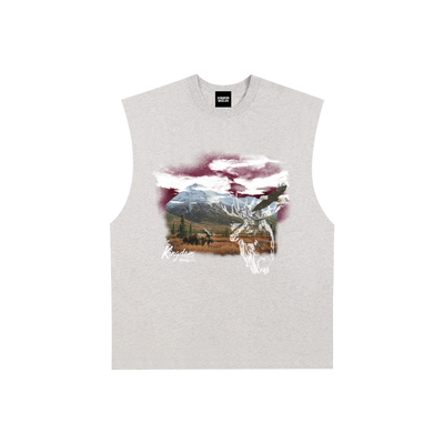 Manifest Destiny Raw Edge Cotton Tank Top