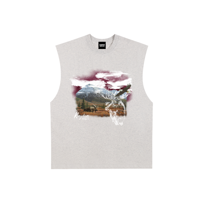 Manifest Destiny Raw Edge Cotton Tank Top