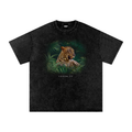 Big Cat Snow Washed Oversized Cotton T-Shirt