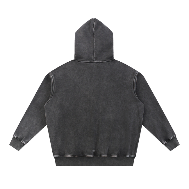 Born Wild Snow Wash Fleece Oversize Hoodie