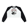 Reflection Women's Raw-Hem Color-Block Raglan Crop Sweatshirt