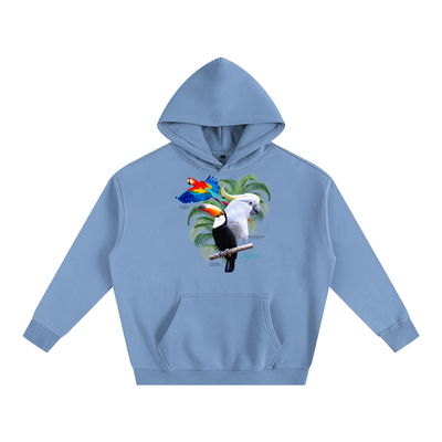 Birds of Paradise Oversize Fleeced Hoodie