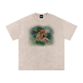 Big Cat Snow Washed Oversized Cotton T-Shirt