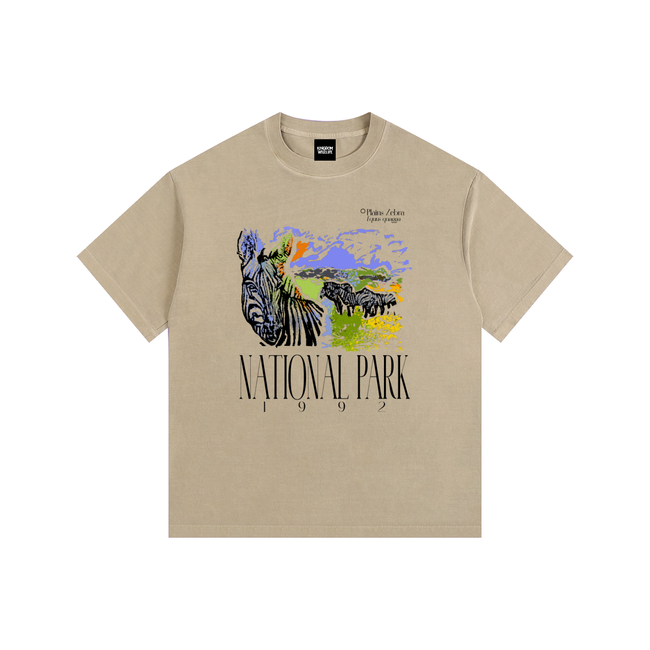 Zebra 1992 Vintage Washed Oversized Cotton T-Shirt