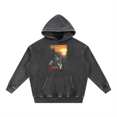 Dusk Snow Wash Fleece Oversize Hoodie