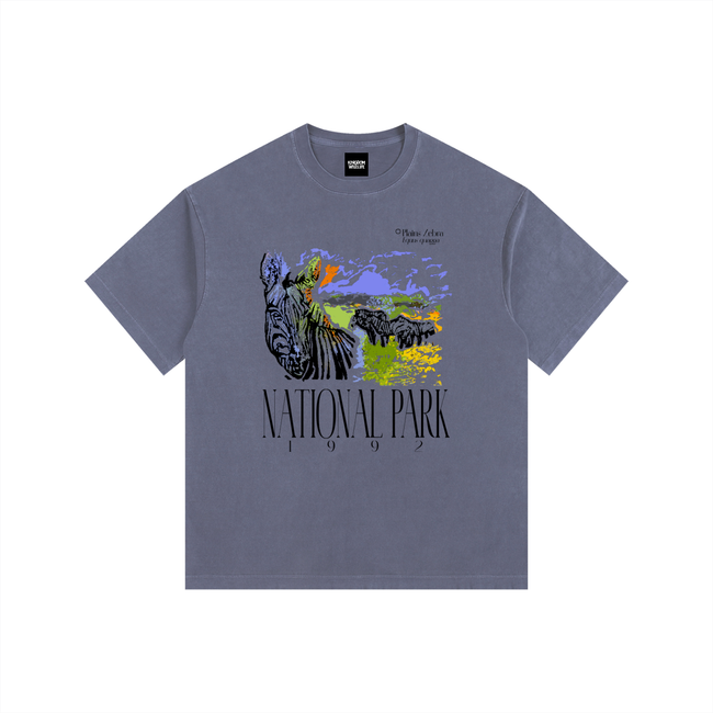 Zebra 1992 Vintage Washed Oversized Cotton T-Shirt