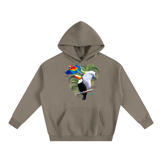 Birds of Paradise Oversize Fleeced Hoodie