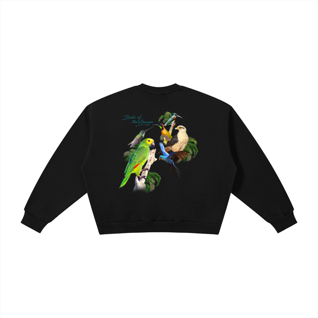 Birds of Paradise Boxy Fleece Crewneck Sweatshirt
