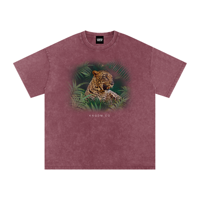 Big Cat Snow Washed Oversized Cotton T-Shirt