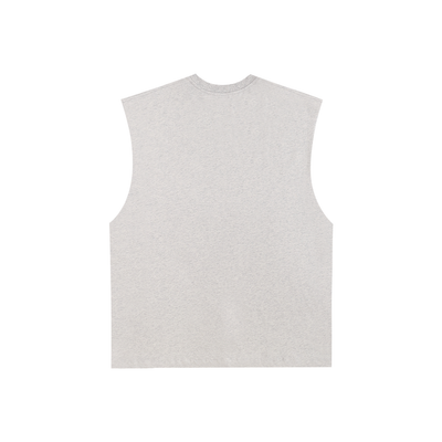 Big Cat Raw Edge Cotton Tank Top