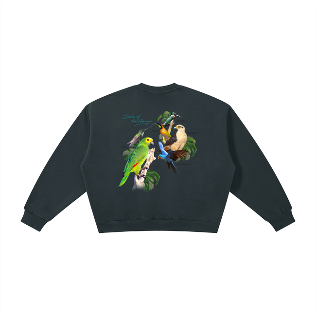 Birds of Paradise Boxy Fleece Crewneck Sweatshirt
