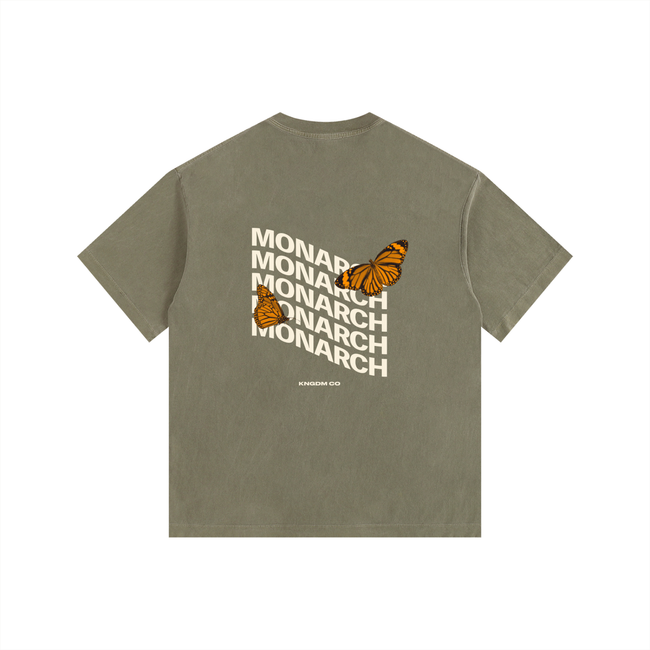 Monarch Vintage Washed Oversized Cotton T-Shirt