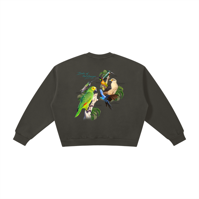 Birds of Paradise Boxy Fleece Crewneck Sweatshirt