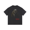 Leopard Vintage Washed Oversized Cotton T-Shirt