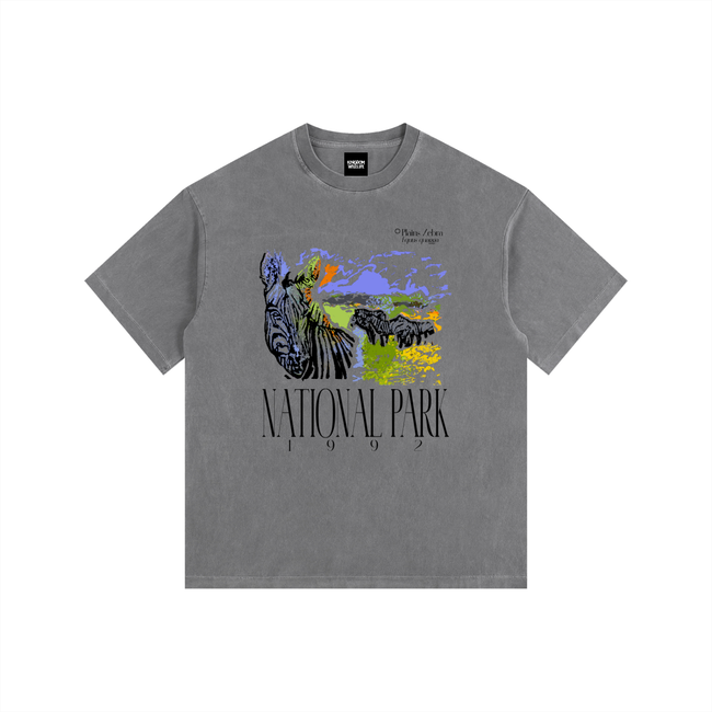 Zebra 1992 Vintage Washed Oversized Cotton T-Shirt