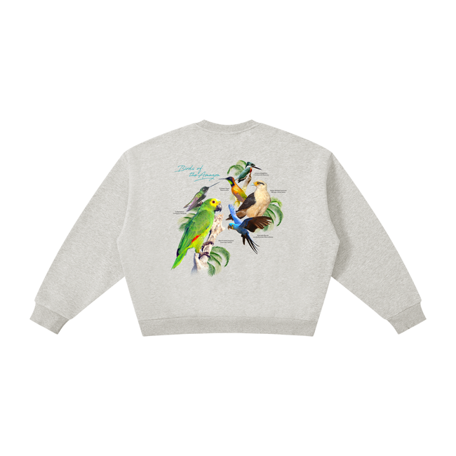 Birds of Paradise Boxy Fleece Crewneck Sweatshirt