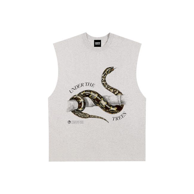 Anaconda Raw Edge Cotton Tank Top