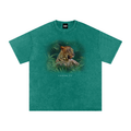 Big Cat Snow Washed Oversized Cotton T-Shirt