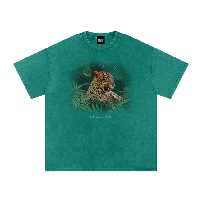 Big Cat Snow Washed Oversized Cotton T-Shirt