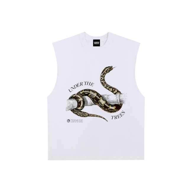 Anaconda Raw Edge Cotton Tank Top