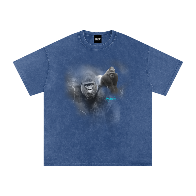 Gorilla Snow Washed Oversized Cotton T-Shirt