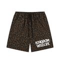 Stay Wild Leopard Drawstring Shorts