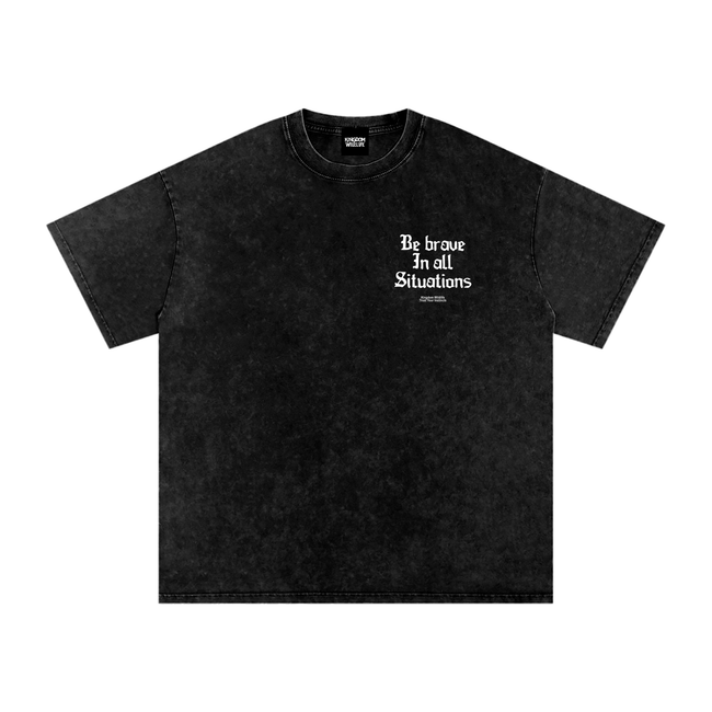 Panther Snow Washed Oversized Cotton T-Shirt
