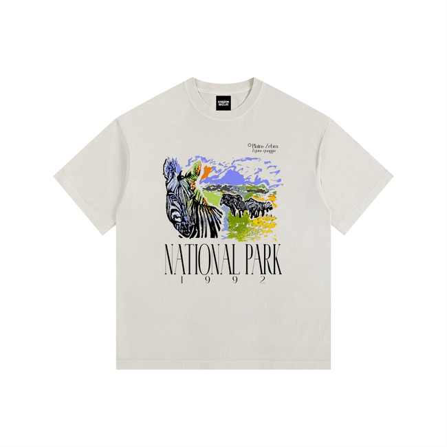 Zebra 1992 Vintage Washed Oversized Cotton T-Shirt