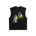 Birds of Paradise Raw Edge Cotton Tank Top
