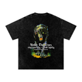 Panther Snow Washed Oversized Cotton T-Shirt