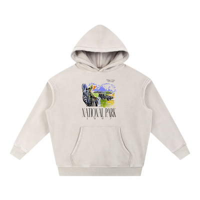 Zebra 1992 Snow Wash Fleece Oversize Hoodie