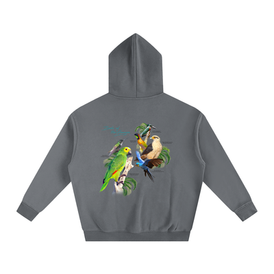 Birds of Paradise Oversize Fleeced Hoodie