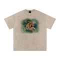 Big Cat Snow Washed Oversized Cotton T-Shirt