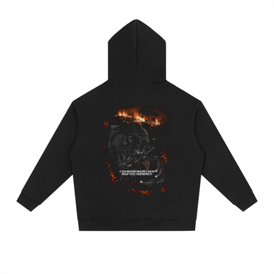 Flames Kill Forests Essential Heavyweight Drop-Shoulder Hoodie