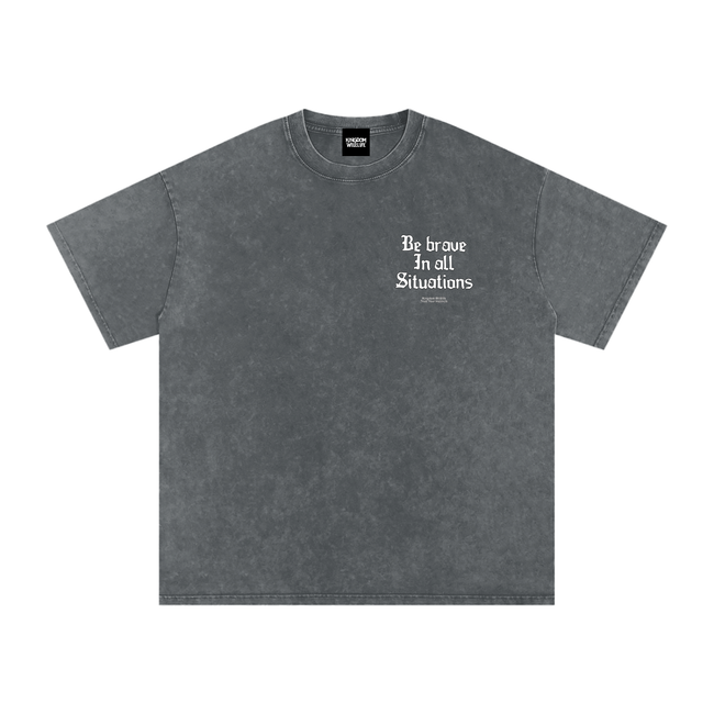 Panther Snow Washed Oversized Cotton T-Shirt