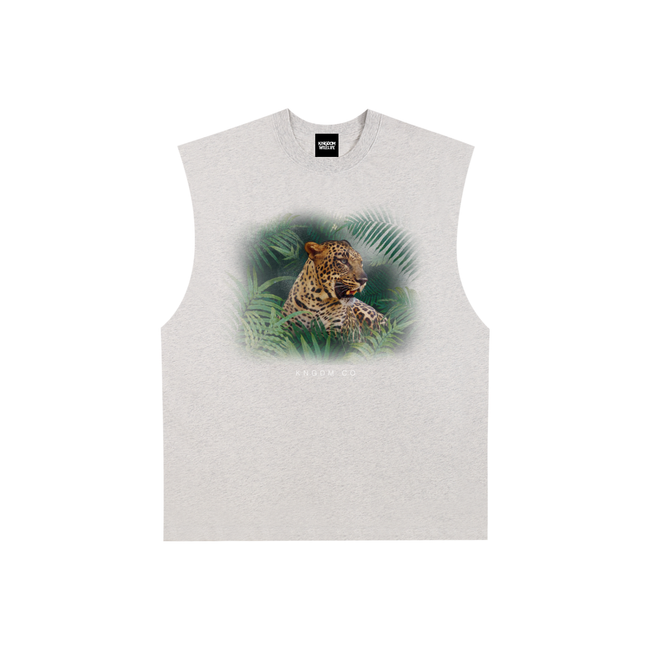 Big Cat Raw Edge Cotton Tank Top